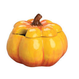 Boston International Soup Tureen with Wooden Ladle- Pumpkin Calabaza