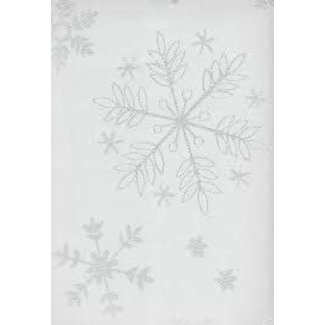 Harman Harman Napkins Set/4 - White Silver With Snowflakes