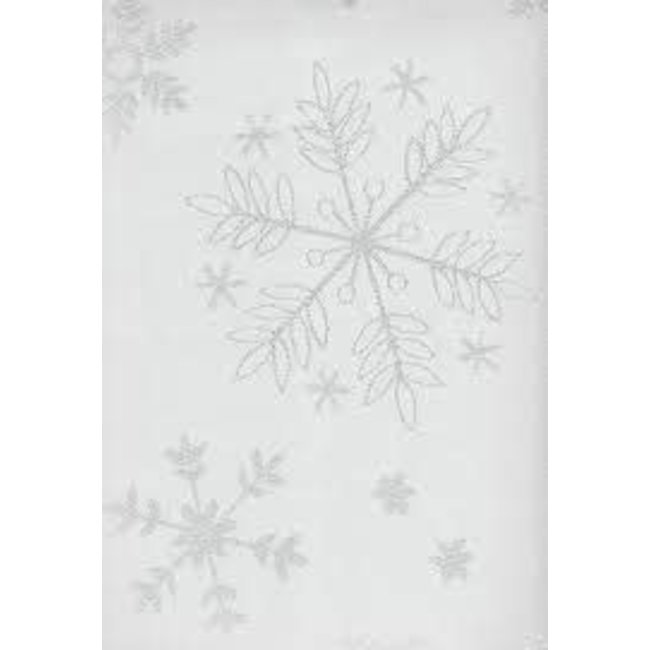 Harman Harman Napkins Set/4 - White Silver With Snowflakes