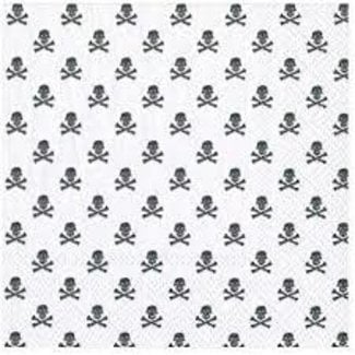 Caspari Caspari Cocktail Napkin - Skull And Crossbones