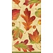 Caspari Caspari Hostess Napkin- Linen Leaves Natural