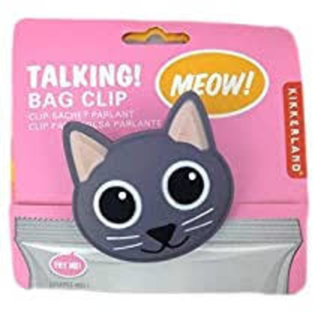 Kikkerland Kikkerland Talking Bag Clip- Cat