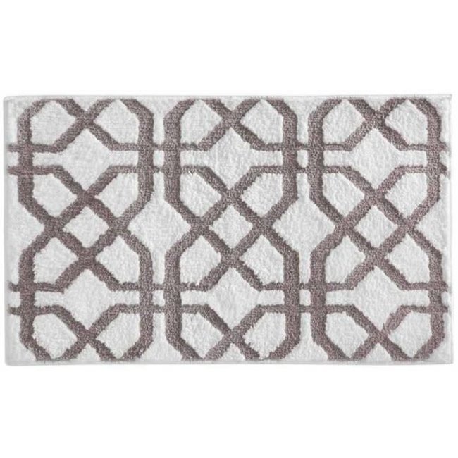 InterDesign Trellis Rug 34" x 21" - White/Stone