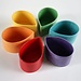 Ceramic Teardrop Bowl- Multi color