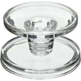 Tag Bobbin Reversible Glass Candle Holder: Pillar and Taper Holder in one