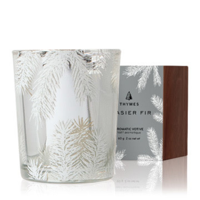 Thymes Thymes Frasier Fir Statement Votive Candle - Silver Pine Needle 2oz