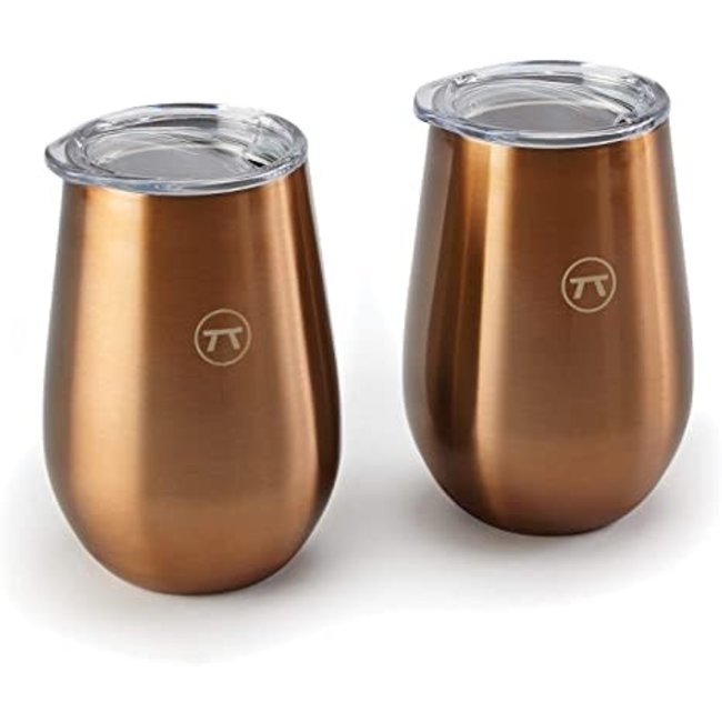 Fox Run Double Wall Drink Tumblers Set of 2- Gold