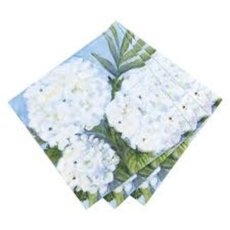 RockFlowerPaper Faire Rock Flower Paper Cocktail Napkin- White Hydrangea