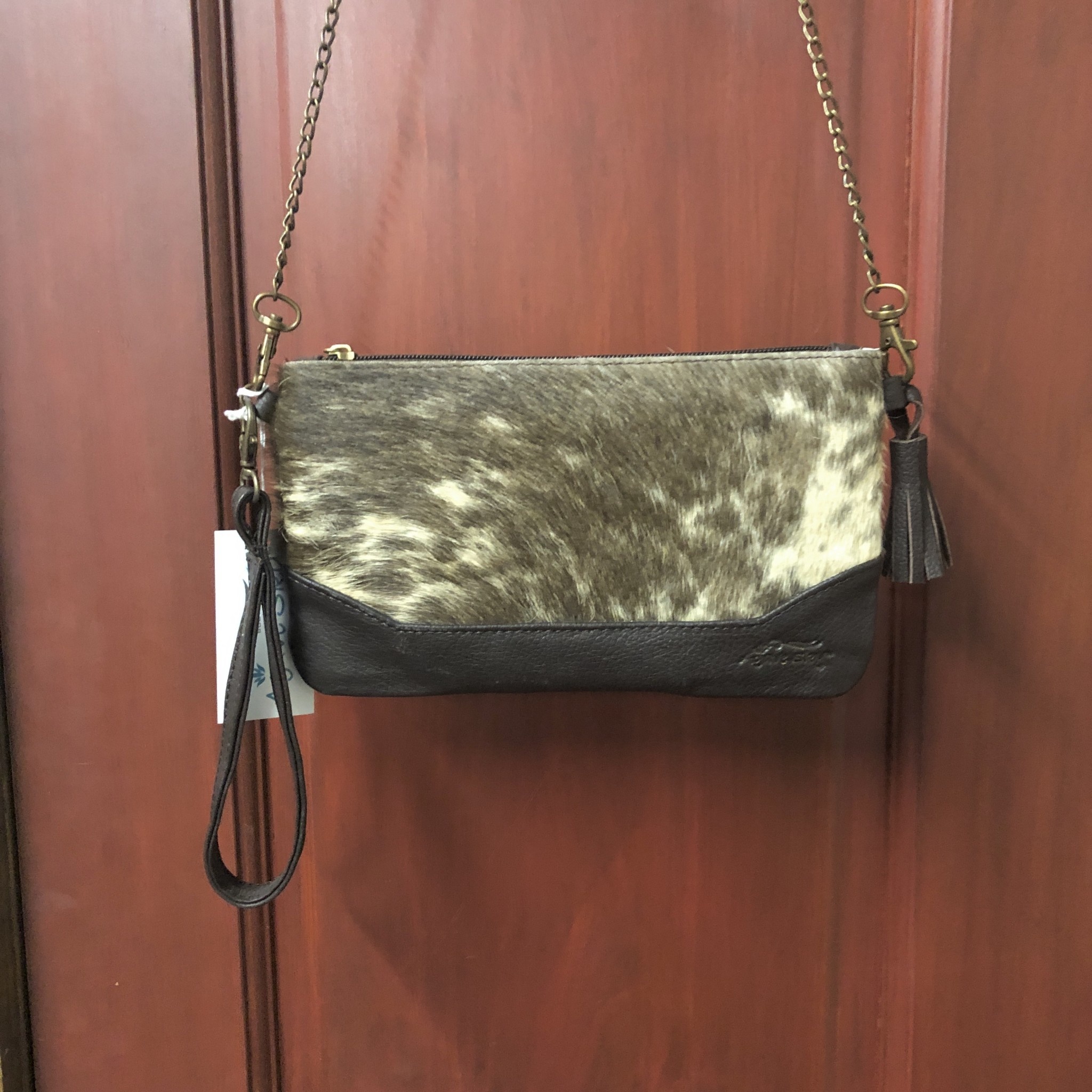 cowhide purse