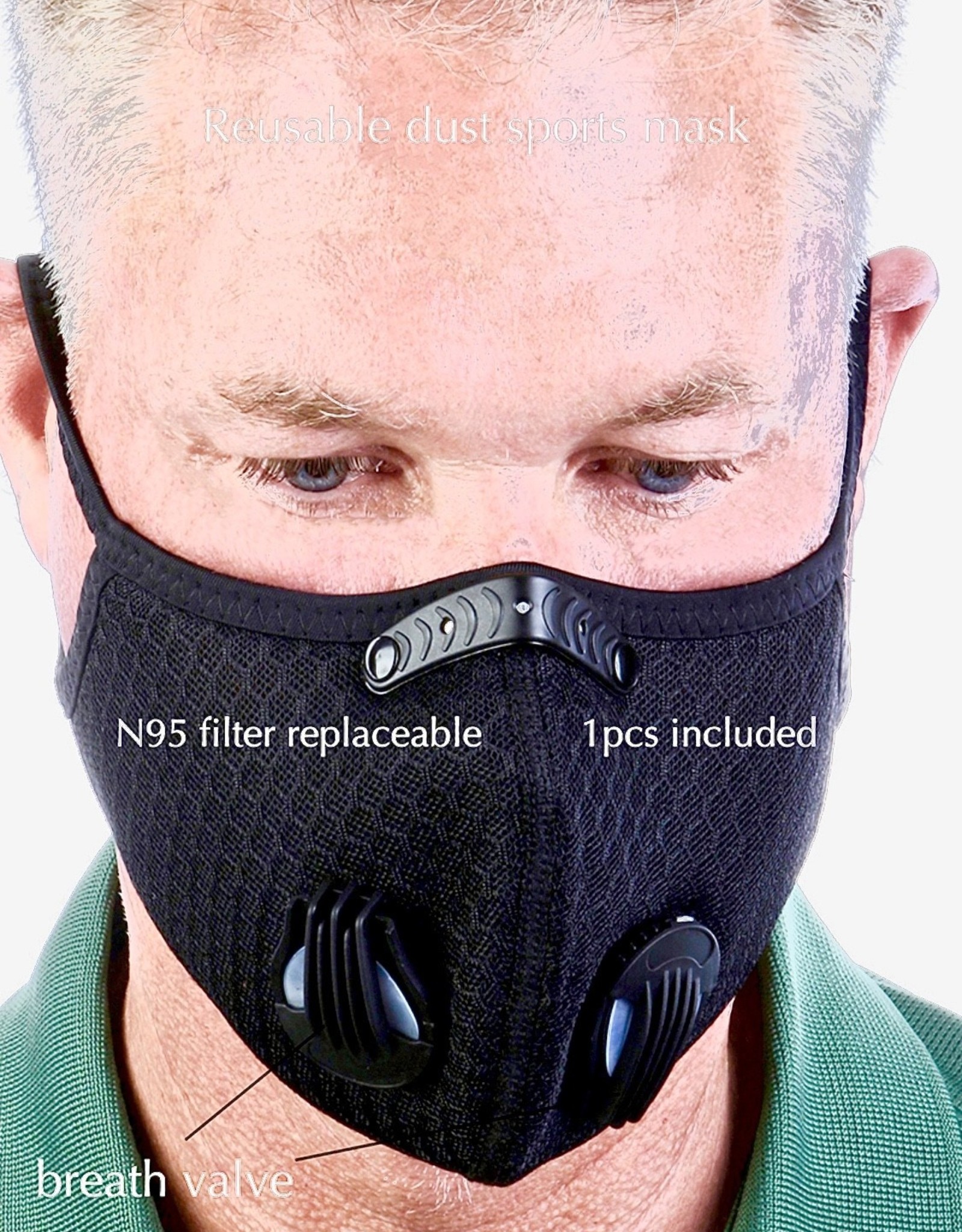 outdoor sports store near me on Face Mask Outdoor Sports 2 Respirator Valve W Kn95 Filter Black Robinson S Family Feed