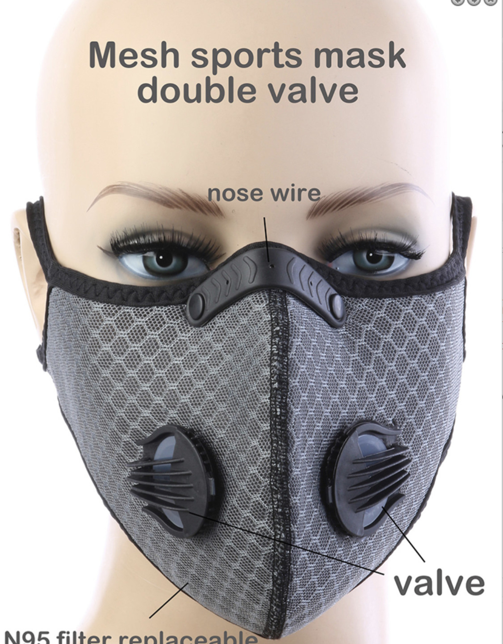 outdoor sports store near me on Face Mask Outdoor Sports 2 Respirator Valve W Kn95 Filter Gray Robinson S Family Feed