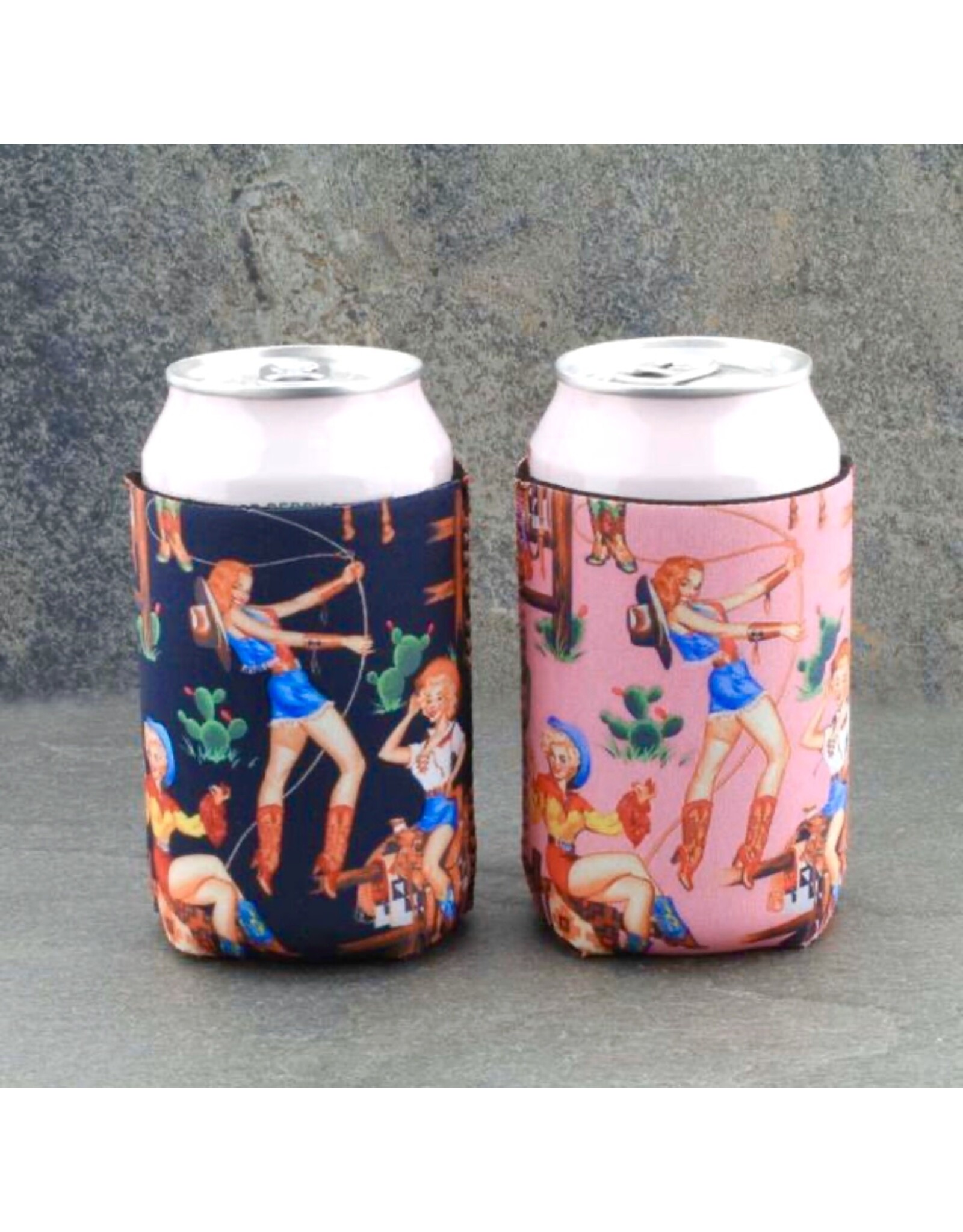 KOOZIE CLASSIC PINK WESTERN DESIGN DRINK SLEEVE