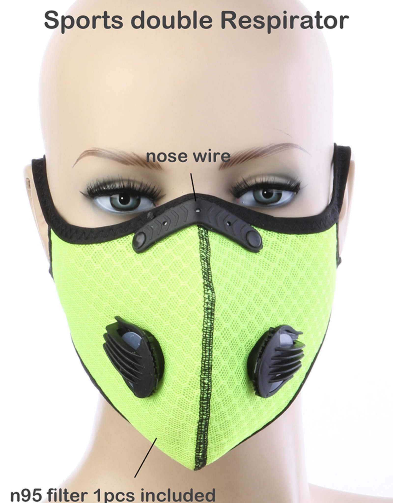 outdoor sports store near me on Face Mask Outdoor Sports 2 Respirator Valve W Kn95 Filter Neon Green Robinson S Family Feed