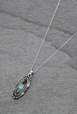 NECKLACE NATURAL STONE STERLING SILVER  CHAIN 37-732015 STONES COLOR VARIES