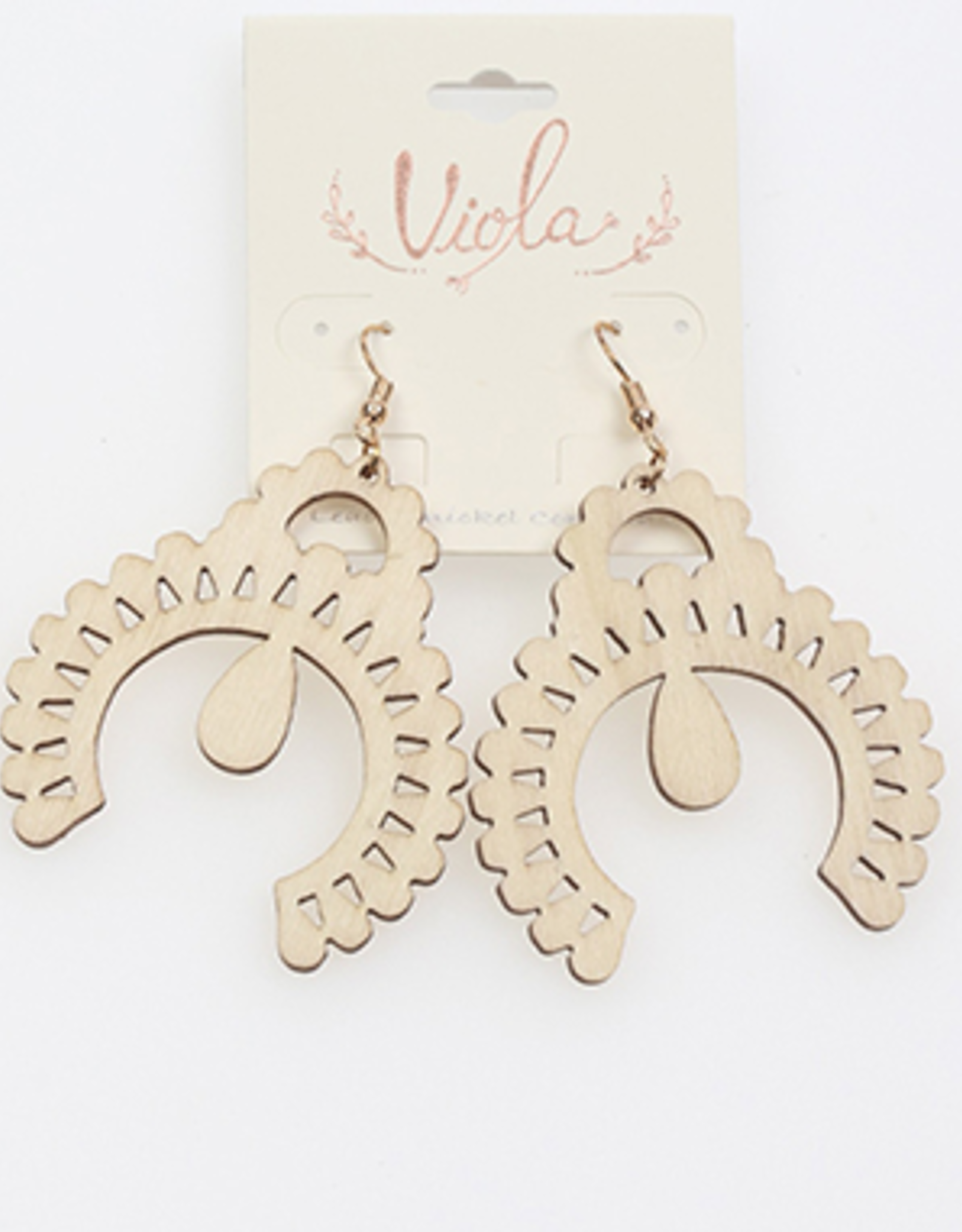 EARRINGS PLAIN WOODEN LASER CUT