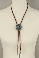 NECKLACE BOLO WITH NATURAL TURQ STONE