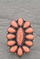 RING CUFF CORAL WESTERN STYLE
