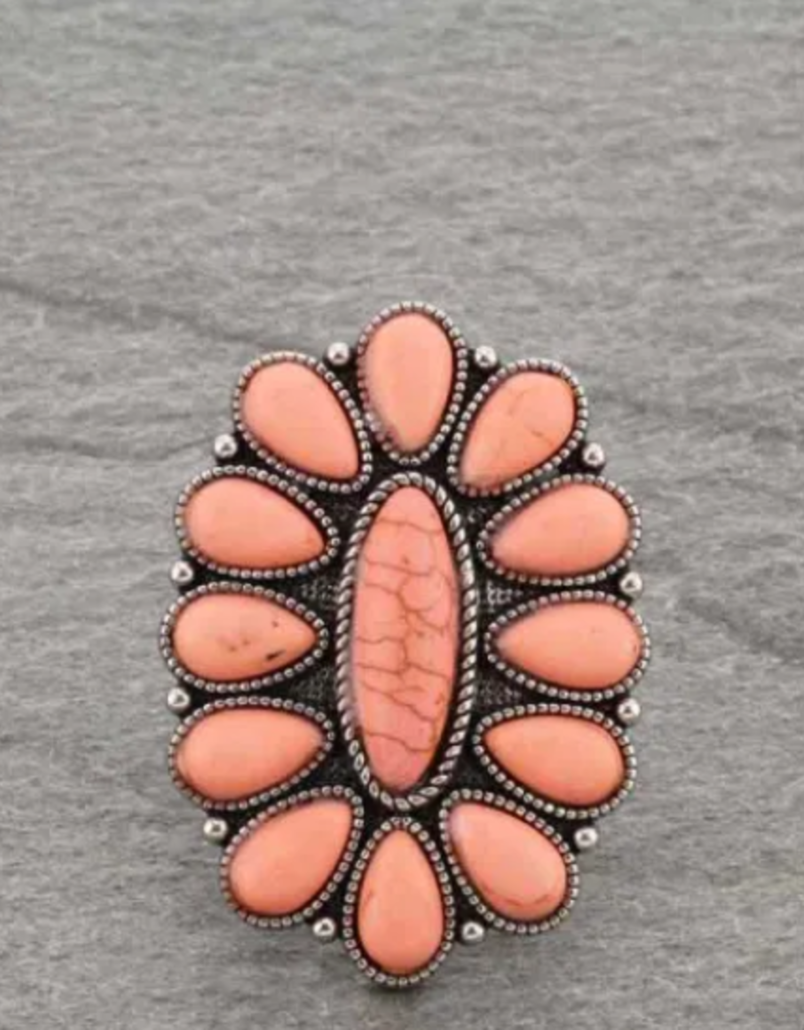 RING CUFF CORAL WESTERN STYLE