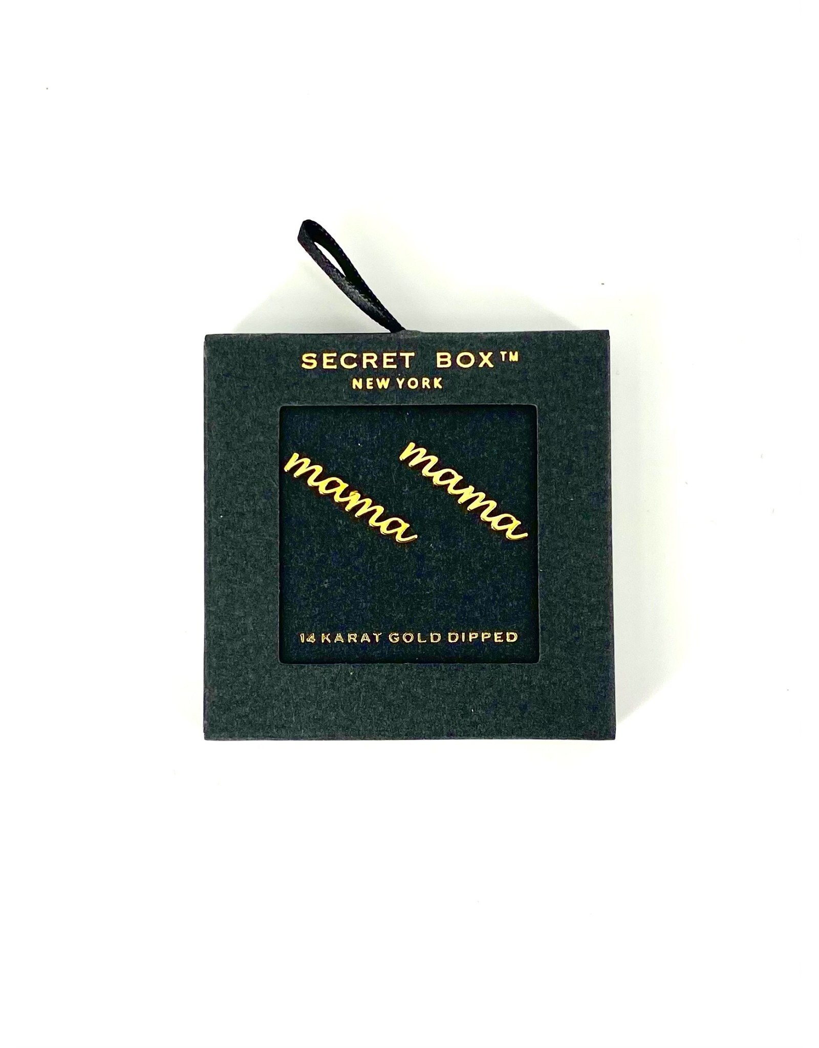 EARRING MAMA POST GOLD DIPPED CZ