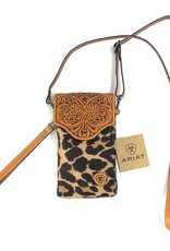 PURSE CELL CROSSBODY TOOLED LEOPARD