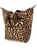 PURSE SOFT CANVAS LEOPARD TOTE