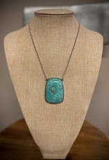 NECKLACE LARGE NATURAL TURQUOISE STONE