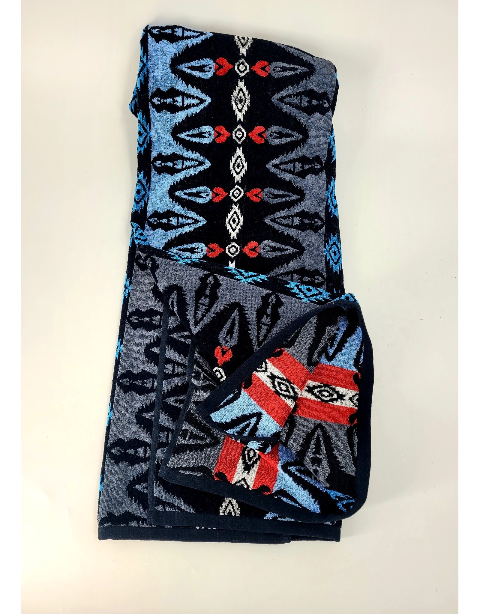 WESTERN TRADING BLANKETS TOWEL WTB LARGE COTTON BLACK