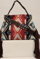 PURSE ANGEL RANCH HOBO FRINGE AZTEC MULTI CONCEALED CARRY