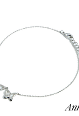 ANKLET WHITE GOLD DIPPED BUTTERFLY