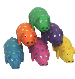 Multipet TOY SQUEAKABLES GLOBLETS PIG POLKA DOT LARGE 9"