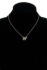 NECKLACE FARM ANIMAL COW DRUZY STONE
