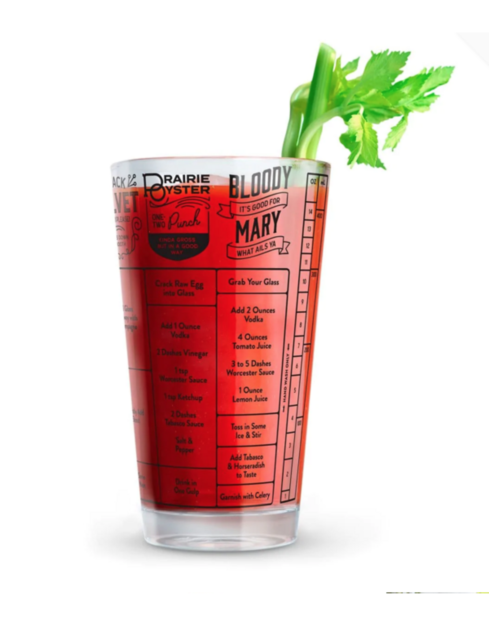 16OZ HANGOVER RECIPE GLASS