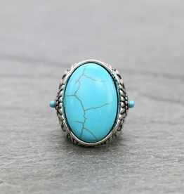 RING WESTERN STONE W/CONCHO STRETCH