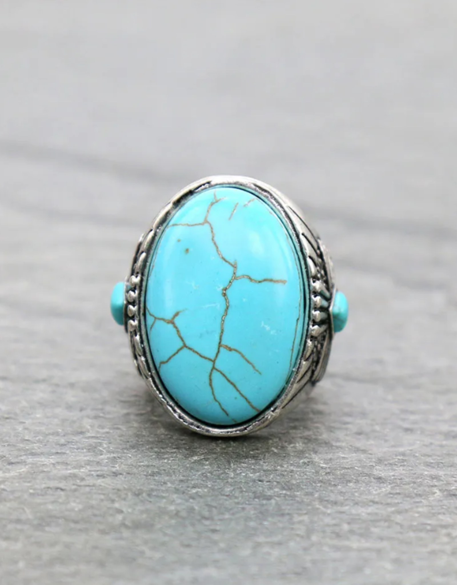 RING WESTERN STONE W/CONCHO STRETCH