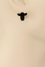 EARRING STEER HEAD STONE STUD