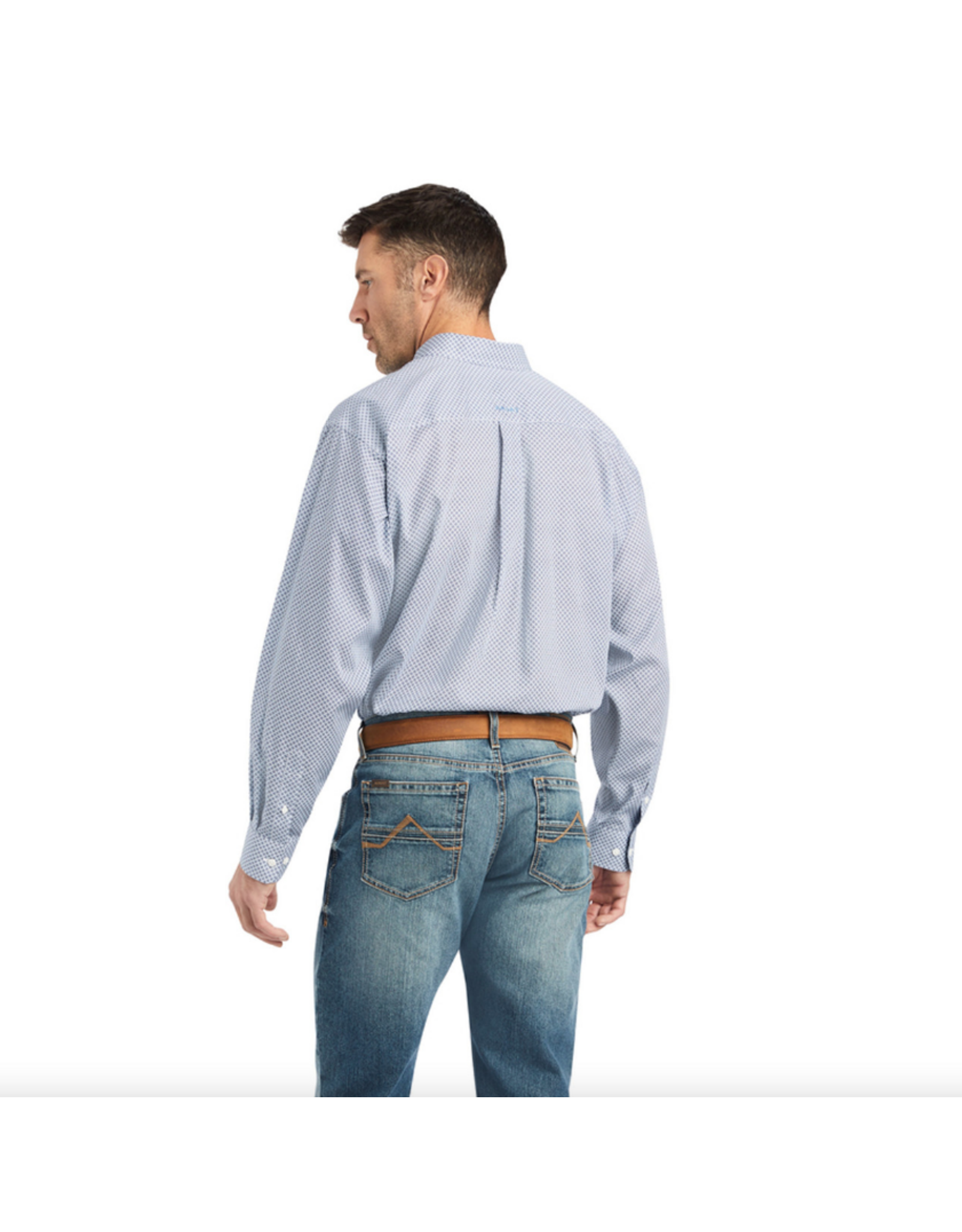 ARIAT SHIRT MNS WF ISAAC CLSSC LS WHITE