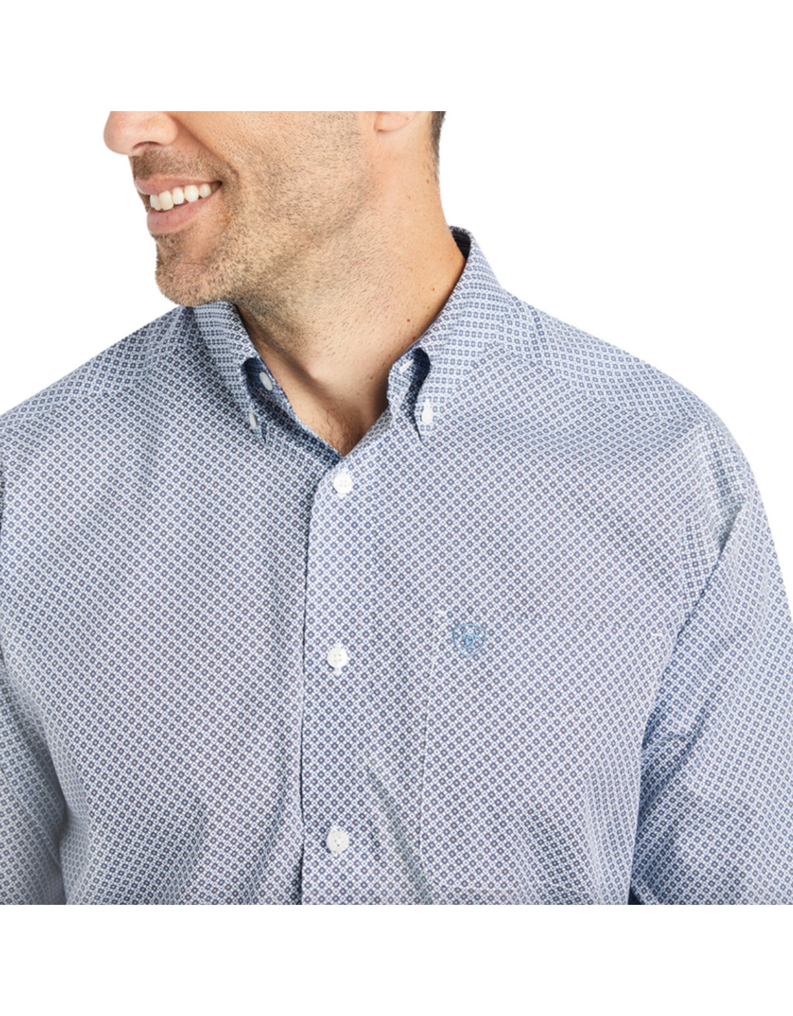 ARIAT SHIRT MNS WF ISAAC CLSSC LS WHITE