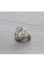 RING WESTERN CROSS STRETCH RING W/RHINESTONES