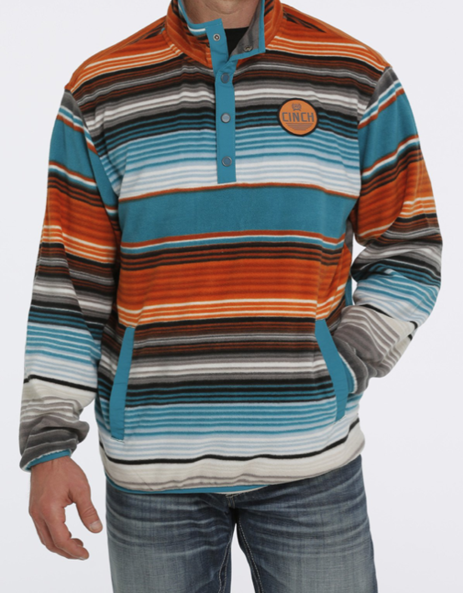 CINCH PULLOVER MNS CINCH POLAR FLEECE TEAL/OR