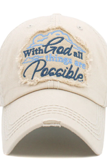 HAT "WITH GOD, ALL THINGS ARE POSSIBLE" CAP