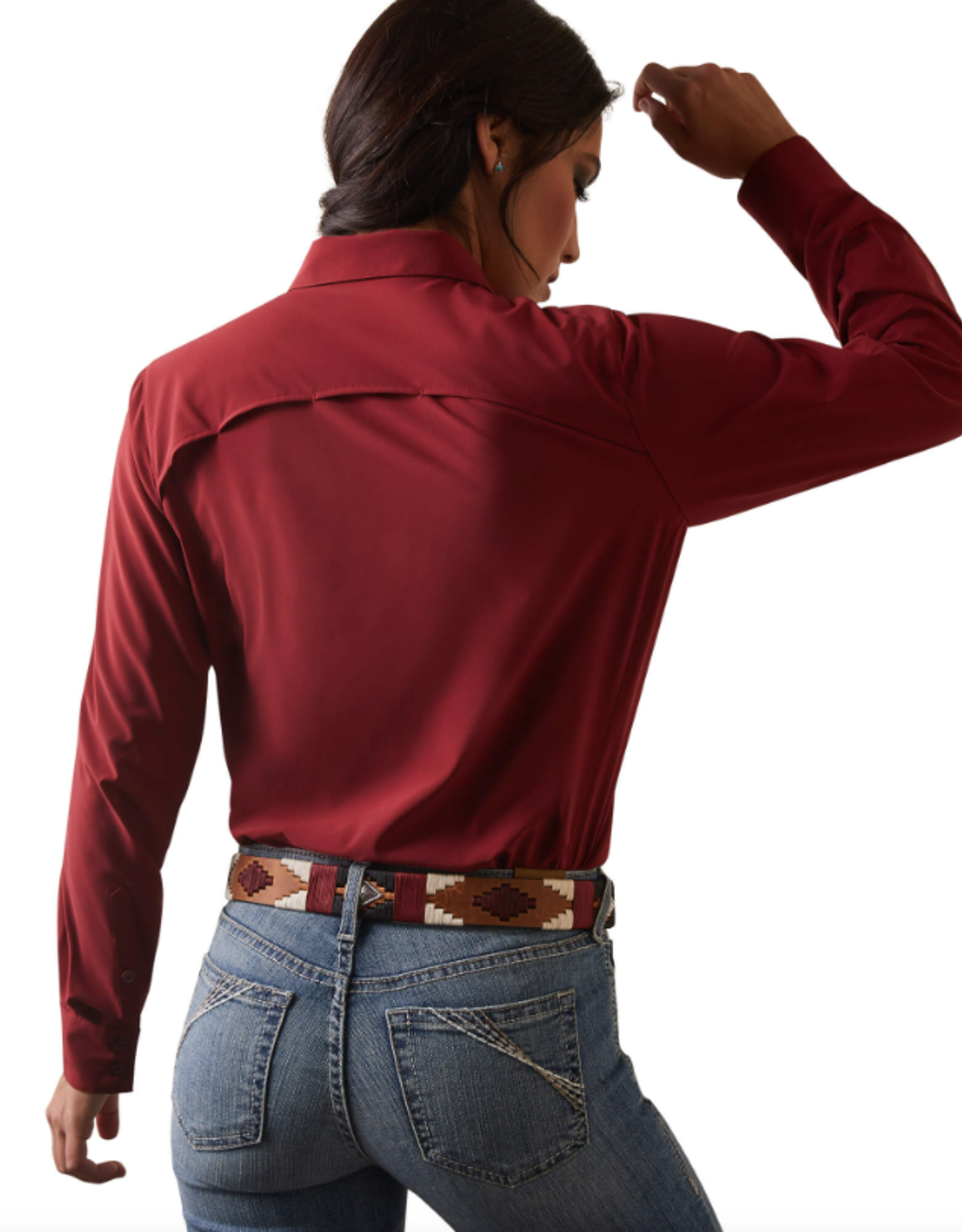 ARIAT SHIRT WMS ARIAT VENTTEK L/S POMEGRANATE