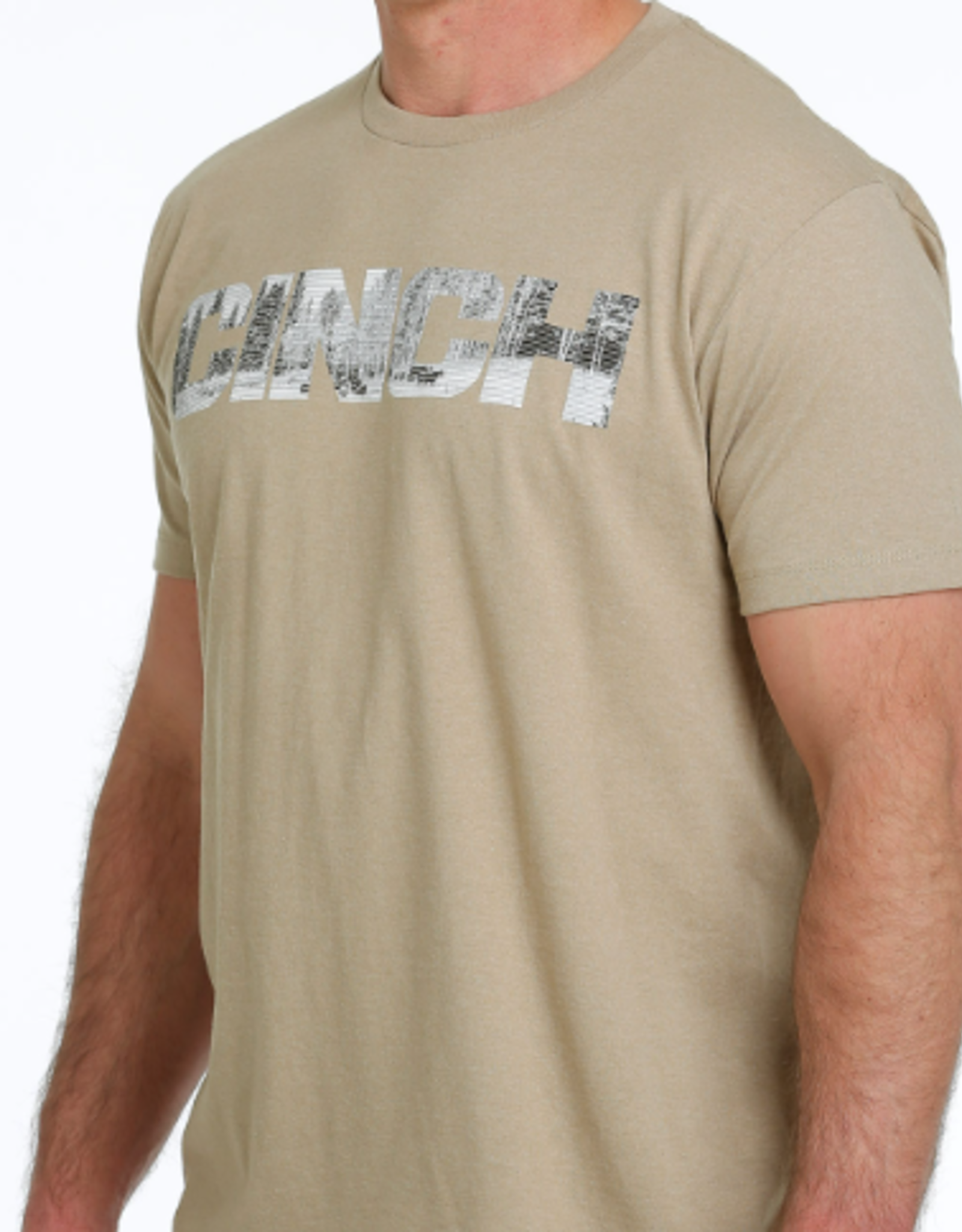 CINCH SHIRT MNS CINCH TEE HEATHER KHAKI