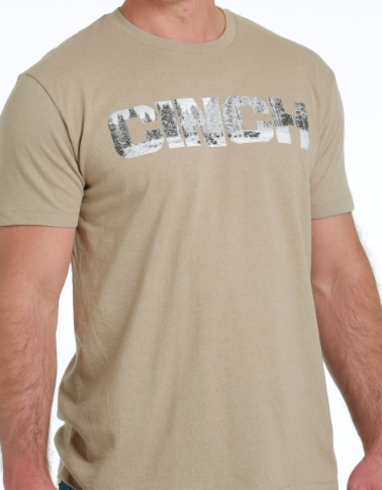 CINCH SHIRT MNS CINCH TEE HEATHER KHAKI