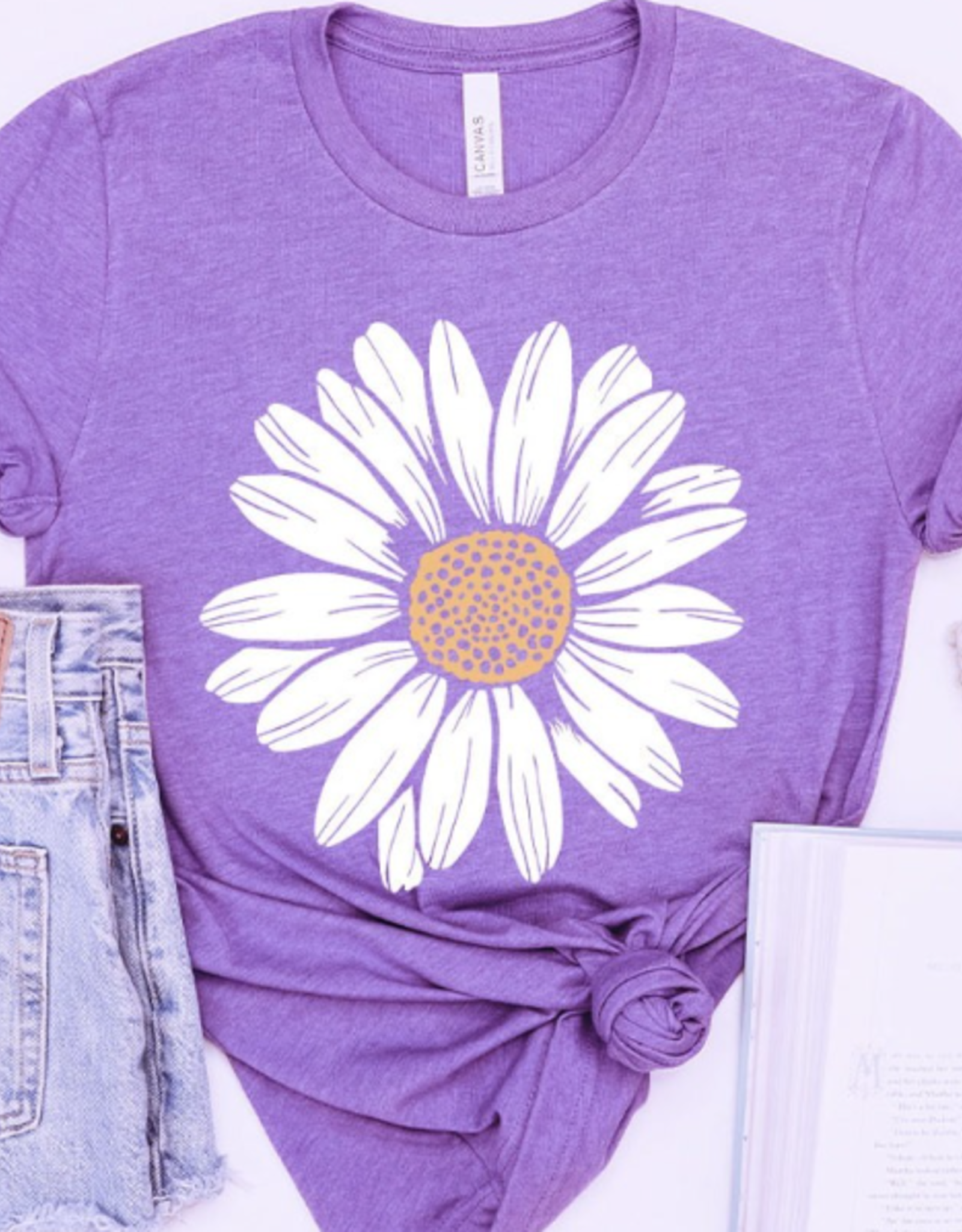 KISSED SHIRT WMS DAISY HEATHER PURPLE