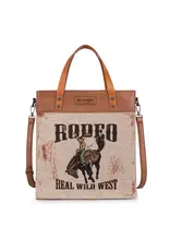 PURSE CROSSBODY CANVAS BROWN RODEO REAL WILD WEST