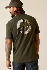 SHIRT MNS ARIAT TEE CAMO RING DARK OLIVE