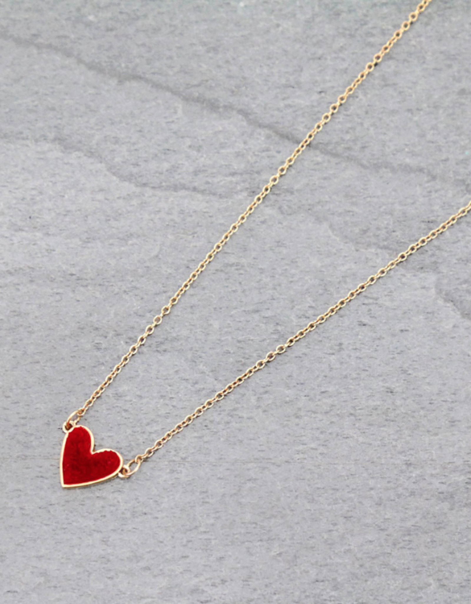 NECKLACE HEART DRUZY GOLD CHAIN