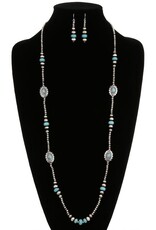 NAVAJO PEARL 32" CONCHO NECKLACE SET