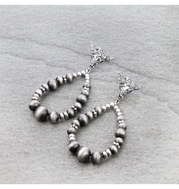 EARRING NAVAJO PEARL STUD HOOP