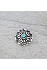 HAT PIN 1.4" CONCHO CASTING HAT BADGE